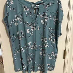 Floral Teal Women's Top